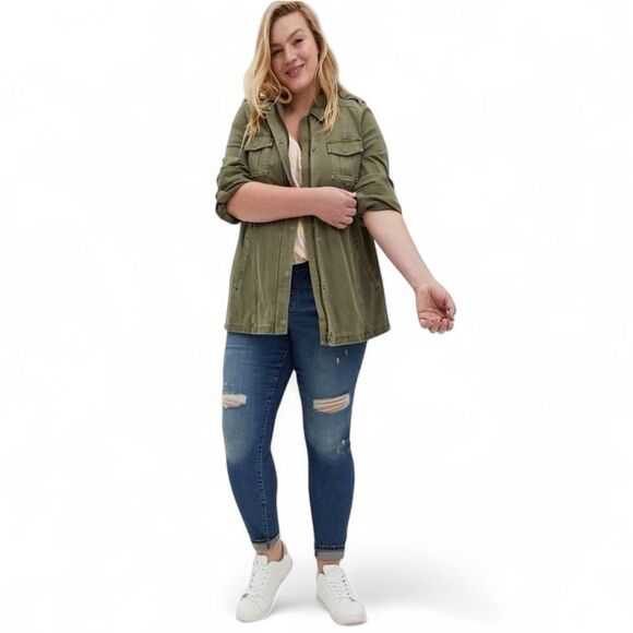 Torrid Twill Anorak Utility Jacket Size Large - Picture 4 of 16